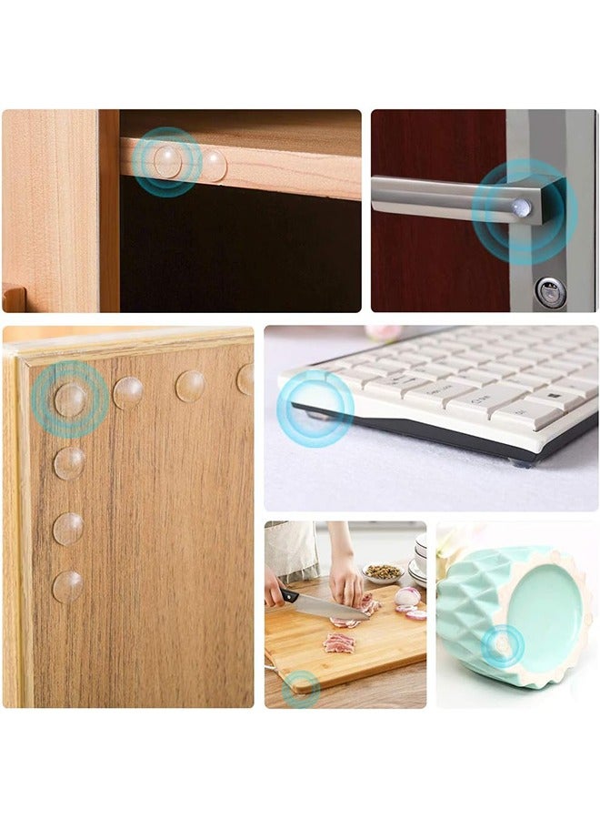 HS 128PCS Adhesive Bumper Pads Clear Rubber Feet Self Stick Bumpers Sound Dampening Door Cabinet Buffer For Drawers Table Laptop Cutting Boards - Image 5