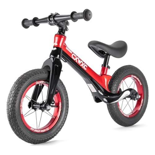 CXWXC 12 Toddler Balance Bike Ages 24 Months to 5 Years Kids Push Balance Bike with Footrest No Pedal Training Bicycle Birthday Gifts for Girls Boys - Image 1