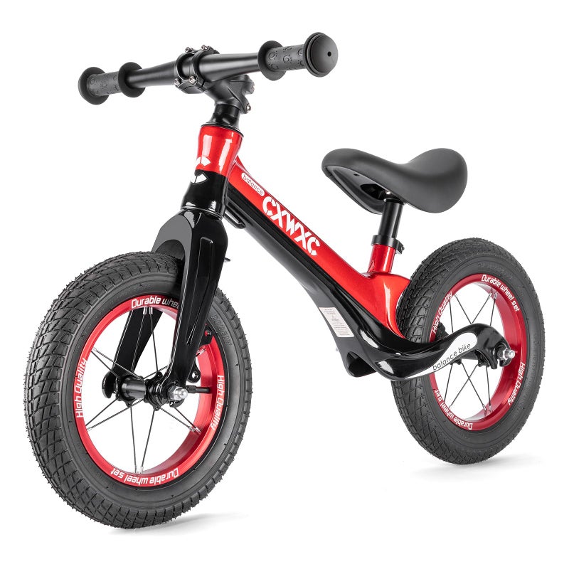 CXWXC 12 Toddler Balance Bike Ages 24 Months to 5 Years Kids Push Balance Bike with Footrest No Pedal Training Bicycle Birthday Gifts for Girls Boys - Image 2