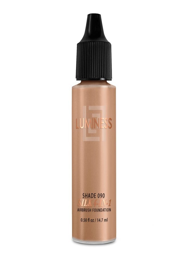 Luminess Air Silk 4-In-1 Airbrush Foundation- Foundation, Shade 090 (.5 Fl Oz) - Sheer to Medium Coverage - Anti-Aging Formula Hydrates and Moisturizes - Professional Makeup Kit for Cordless Air Brush - Image 1