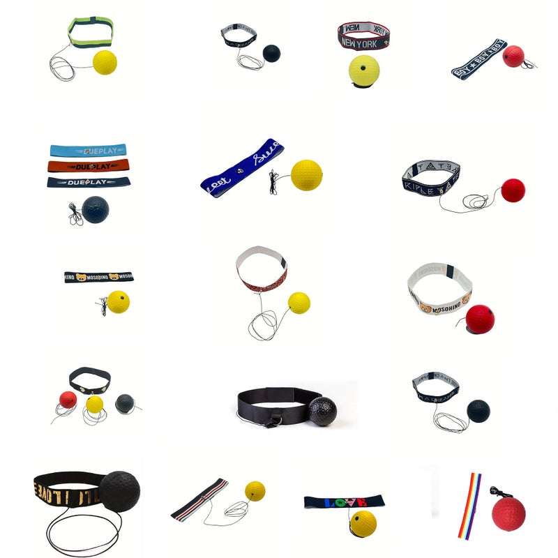 Generic Cross-border head-mounted boxing reaction ball boxing trainer speed ball training ball PU foam ball decompression vent ball If you need customization, please contact customer service
