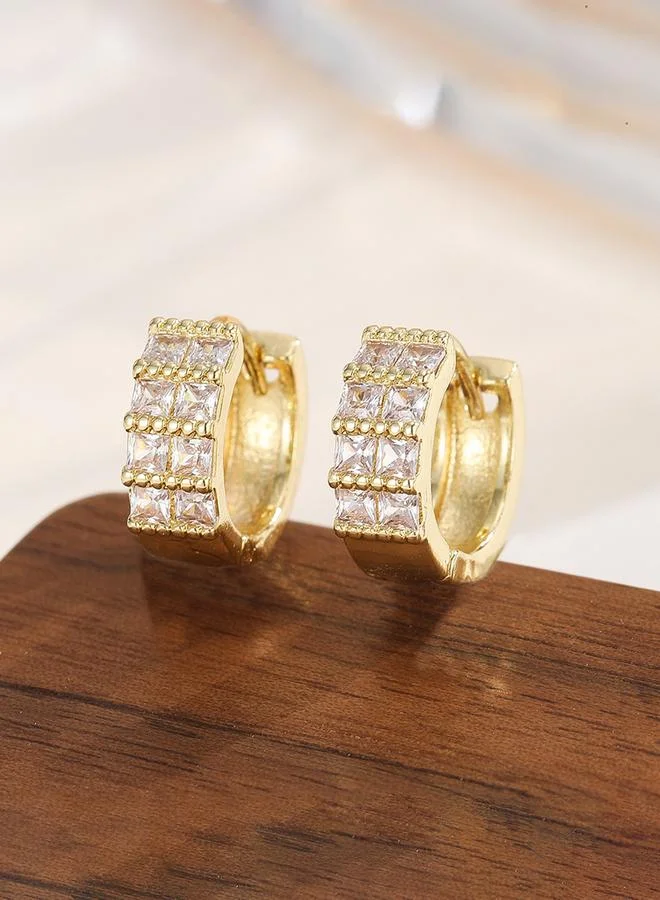 Take Two  Embellished Huggie Earrings for Women | Best Price UAE