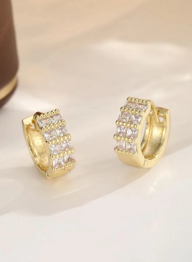 Take Two  Embellished Huggie Earrings for Women | Best Price UAE