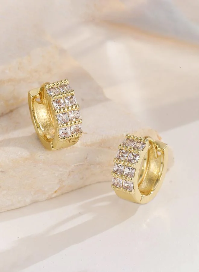 Take Two  Embellished Huggie Earrings for Women | Best Price UAE