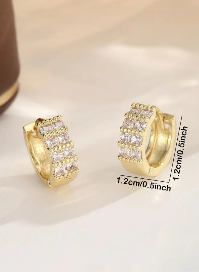 Take Two  Embellished Huggie Earrings for Women | Best Price UAE
