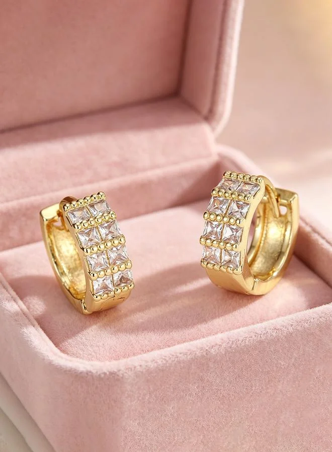Take Two  Embellished Huggie Earrings for Women | Best Price UAE
