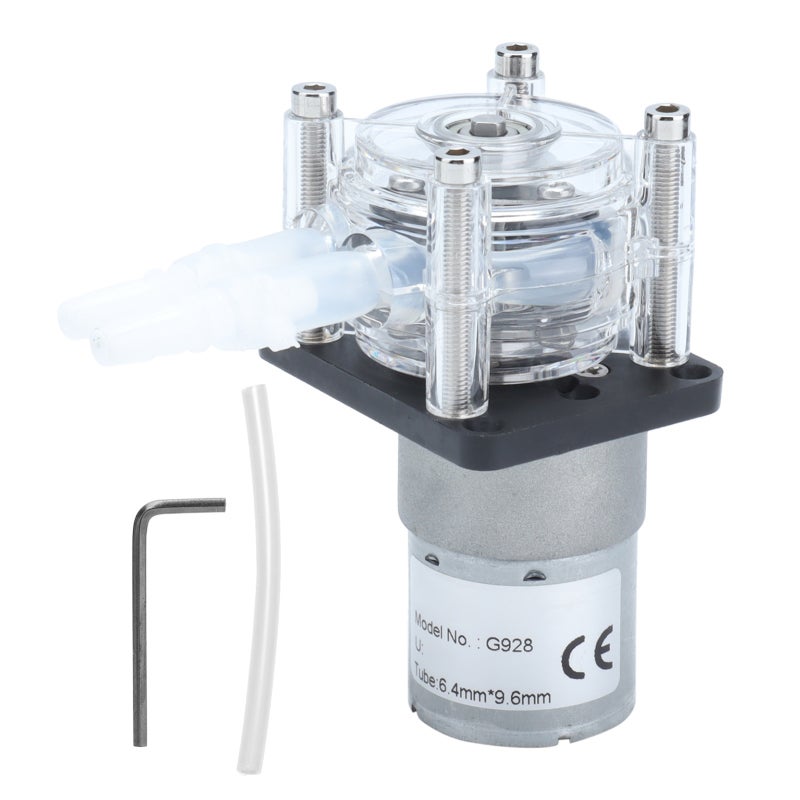 GROTHEN Peristaltic Pump 500ml/min Large Flow with Ball Bearing - Stainless Steel Screw Fixed Low Noise Pump - Slot Design with Silicone Tube for Fluid Transportation - Image 1