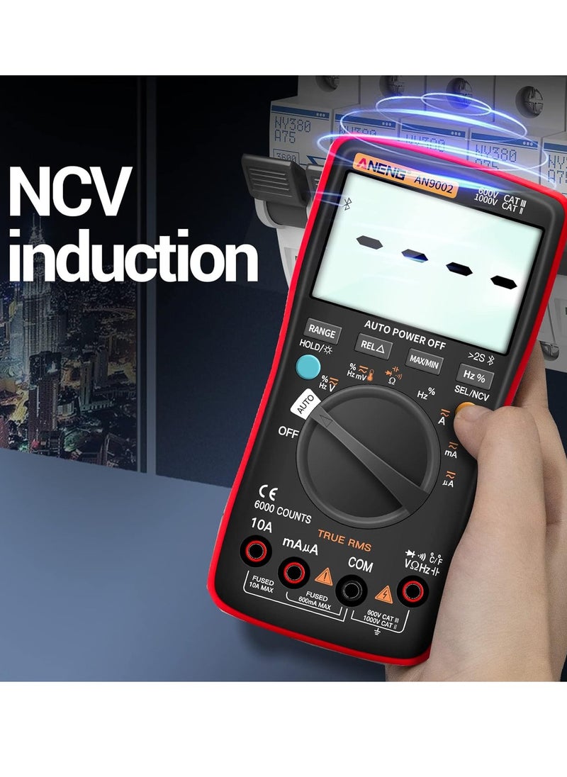 ANENG - Bluetooth Multimeter TRMS Auto Range 6000 Counts, AC/DC,Resistance,Continuity,Capacitance,Diodes,Temperature,Car Voltmeter - Image 1