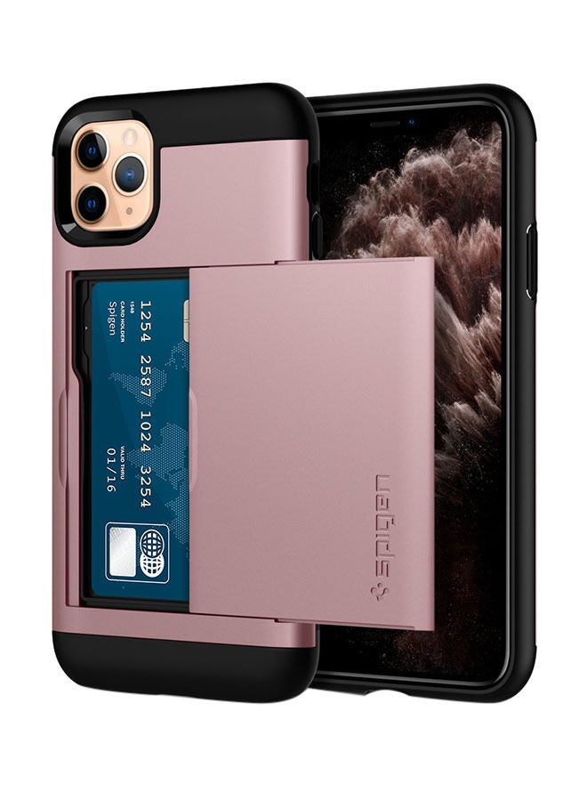 NIBEMINENT Slim Armor CS Card Slot Wallet Case Cover For Apple iPhone 11 Pro Rose Gold - Image 1