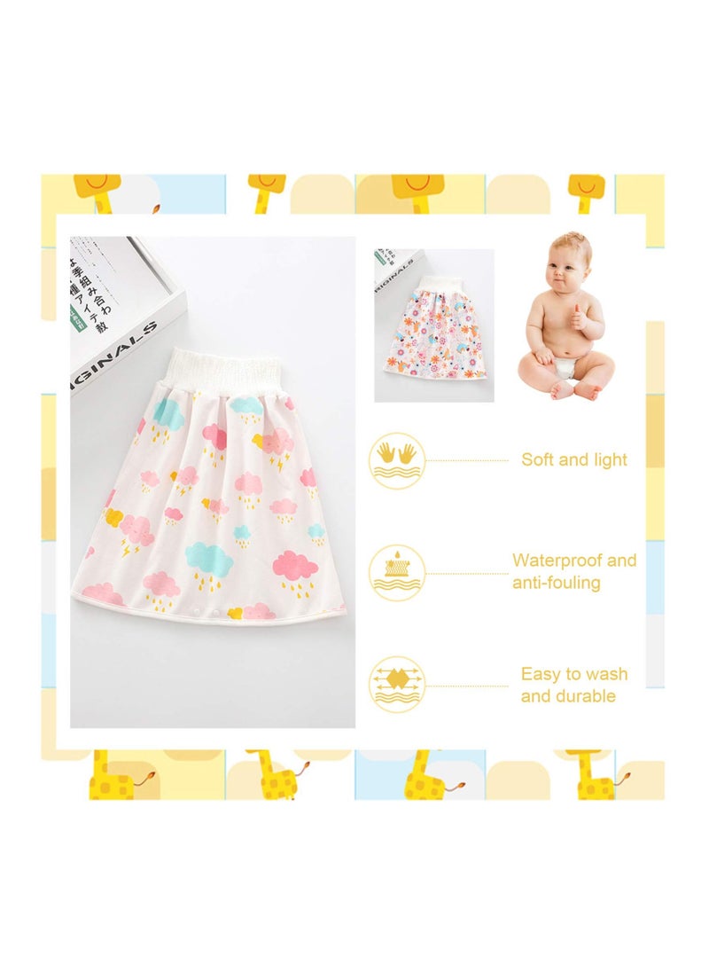 Generic Baby Nappy Skirt Cotton Diaper Training Pants Washable Shorts Waterproof Cloth Night Time Reusable Toddler Underwear for Pee Nappy Potty Training  - Image 3
