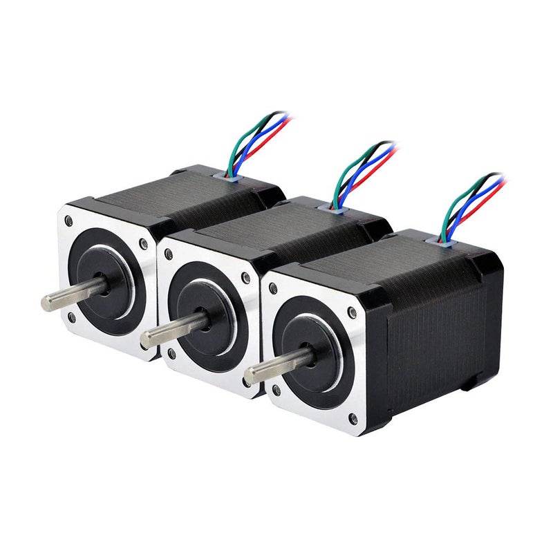 مجموعة محرك خطوة ثنائية القطب Nema 17 3 قطع 92 أوز إن 21A 4 أسلاك 60 مم CNC هاوي