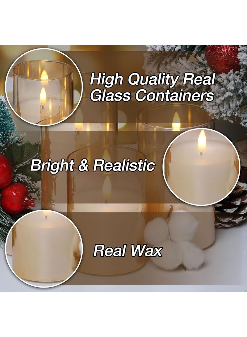 Flameless Flickering Electric Candles with Remote, 3 Pack Realistic LED Fake Candles, for Birthday Party/Wedding - Image 3