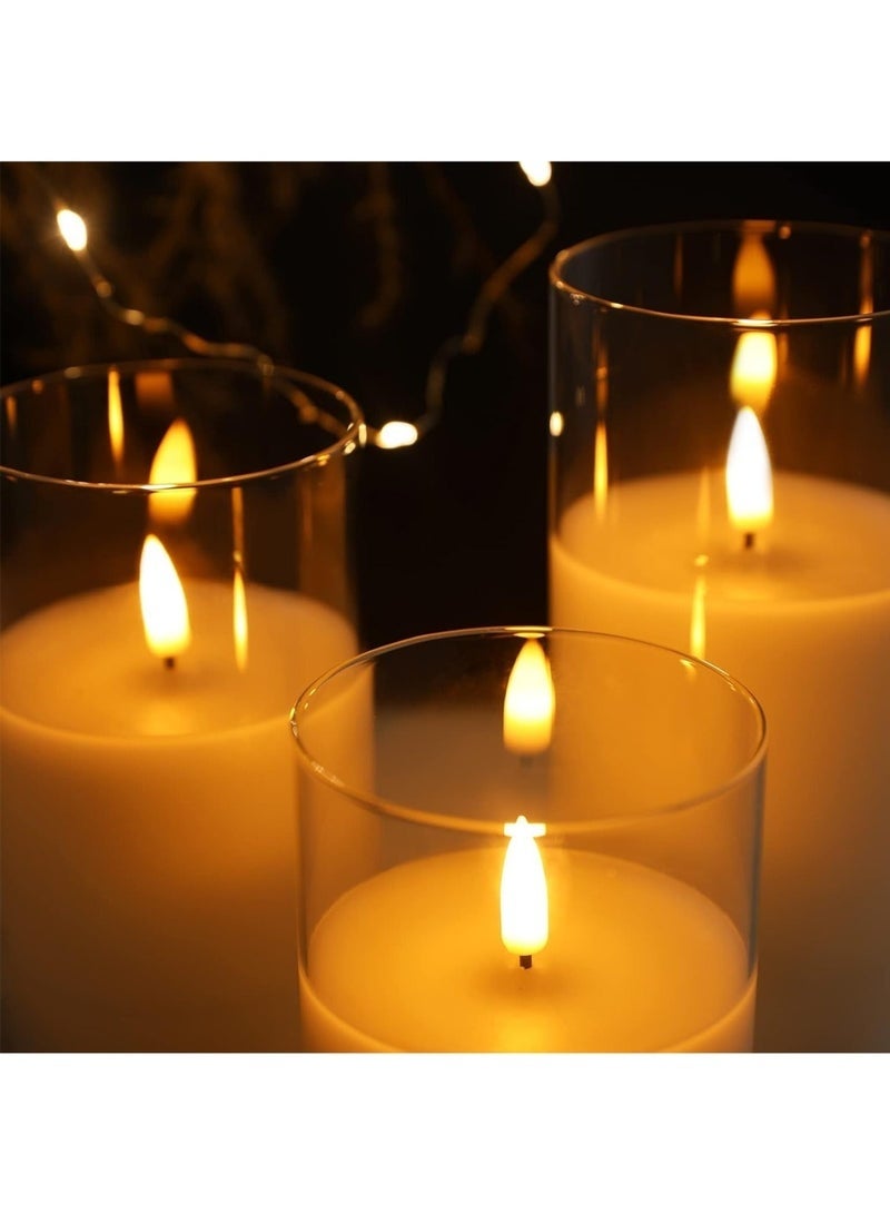 Flameless Flickering Electric Candles with Remote, 3 Pack Realistic LED Fake Candles, for Birthday Party/Wedding - Image 5