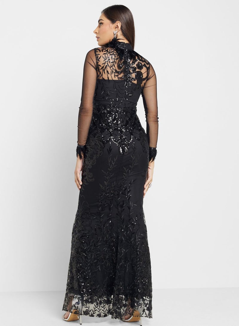 Ella Limited Edition Sequin Mesh Dress  - Image 2