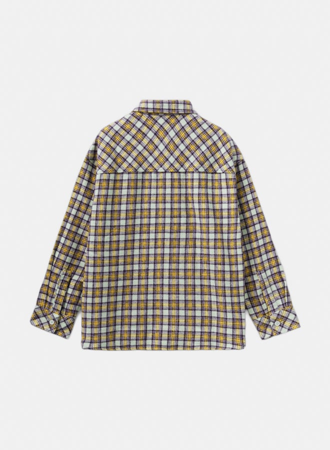 بينيتون قميص أولاد مربعات من فلانيل - Image 3