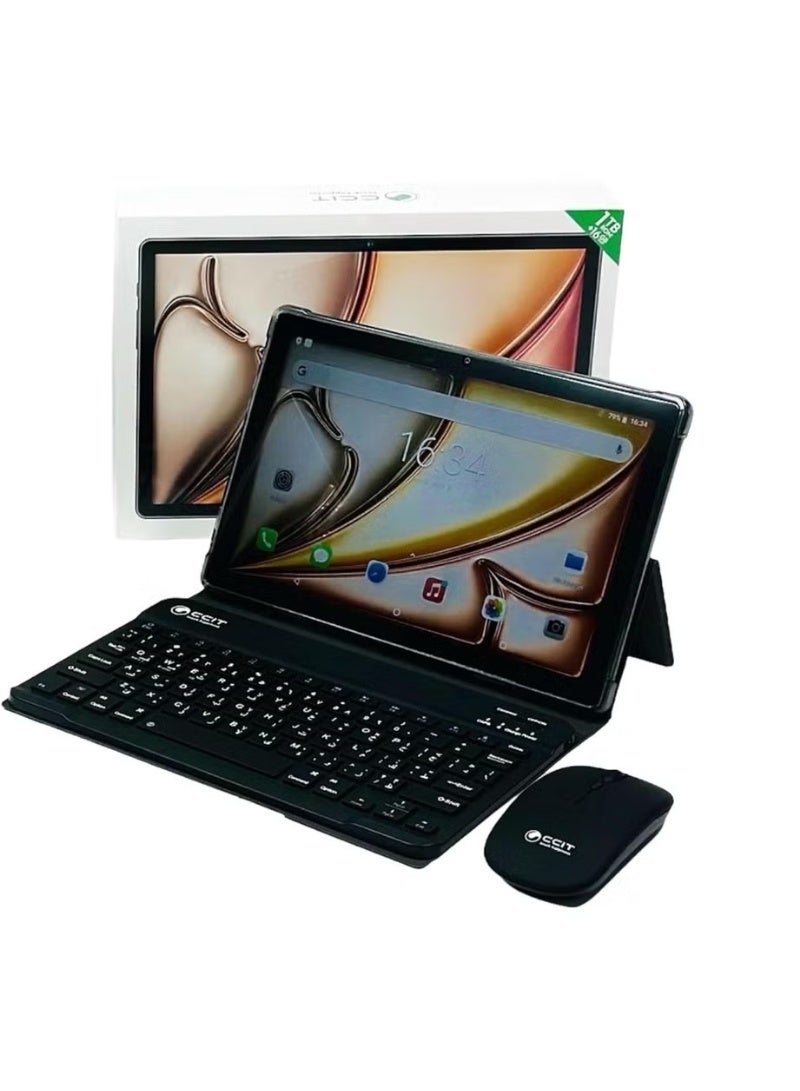 CCIT Tab16 ProMax 5G Tablet – 10.1-Inch HD Screen, 16GB+1TB, Android 15, Dual SIM, Keyboard & Bluetooth Headset - Image 1