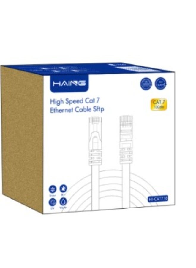Haing HIGH SPEED SFTP CAT 7 ETHERNET CABLE 10M  - Image 1