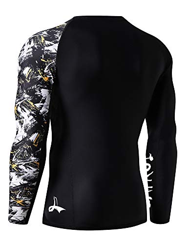 LAFROI Men's Long Sleeve UPF 50+ Baselayer Skins Performance Fit Compression Rash Guard-CLYYB Asym Swipes Size LG - Image 4