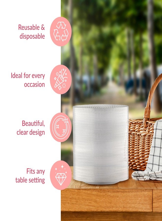 Prestee Disposable Plates, 72ct - 7.5-inch Heavy Duty Clear Plastic Plate - Cake, Salad, Appetizer, Dinner, Dessert Plates - Wedding, Holidays, Easter Party Plate - Event Supplies - Image 5