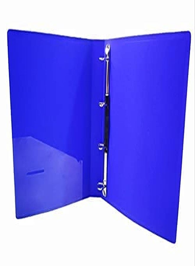 HATHIYANI 4D Ring Binder Plastic Box File -A4 Size Office documents and Certificate Plastic File (Size A4 Color May Very - Blue,Black,Grey,Red) (Pack of 4) - Image 3