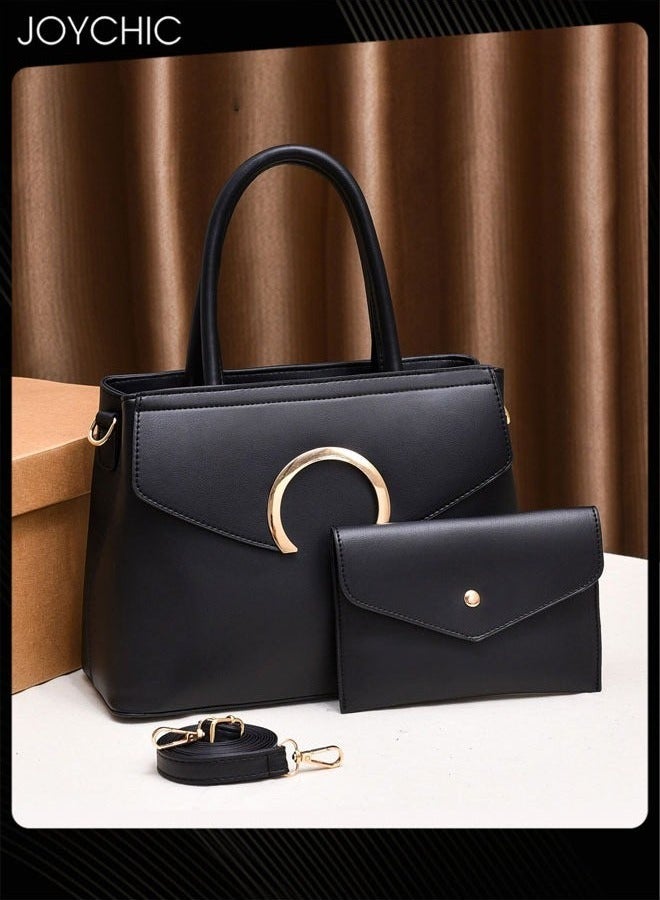 Joychic حقيبة كتف نسائية من جلد PU مقاومة للماء ومقاومة للاهتراء بسعة كبيرة كلاسيكية مع أحزمة قابلة للتعديل - Image 1