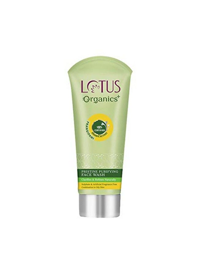 Lotus Organics+ Pristine Purifying Face Wash ; Ph Balanced ; Removes Excess Oil ; 100G  - Image 2