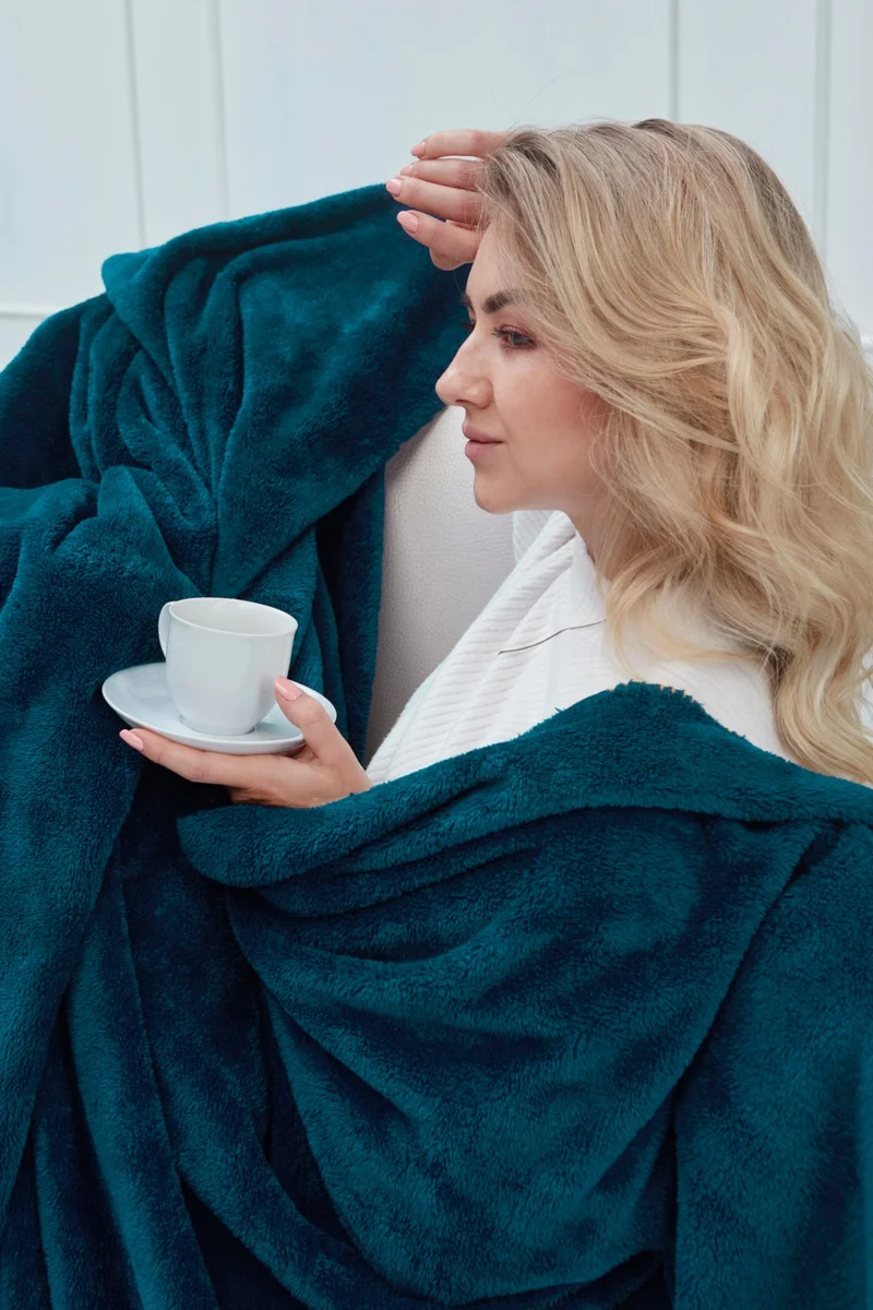 ميسلينا Single Wellsoft Blanket - Petrol Blue 150X200 cm