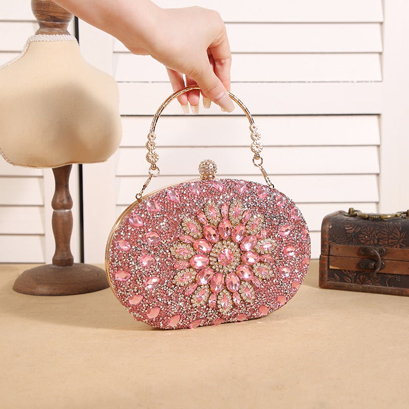Explosions Sunflower Evening Bag Fashion Banquet Clutch Bag Dress Evening Bag Diamond-Studded Bag Party Bag - Image 4