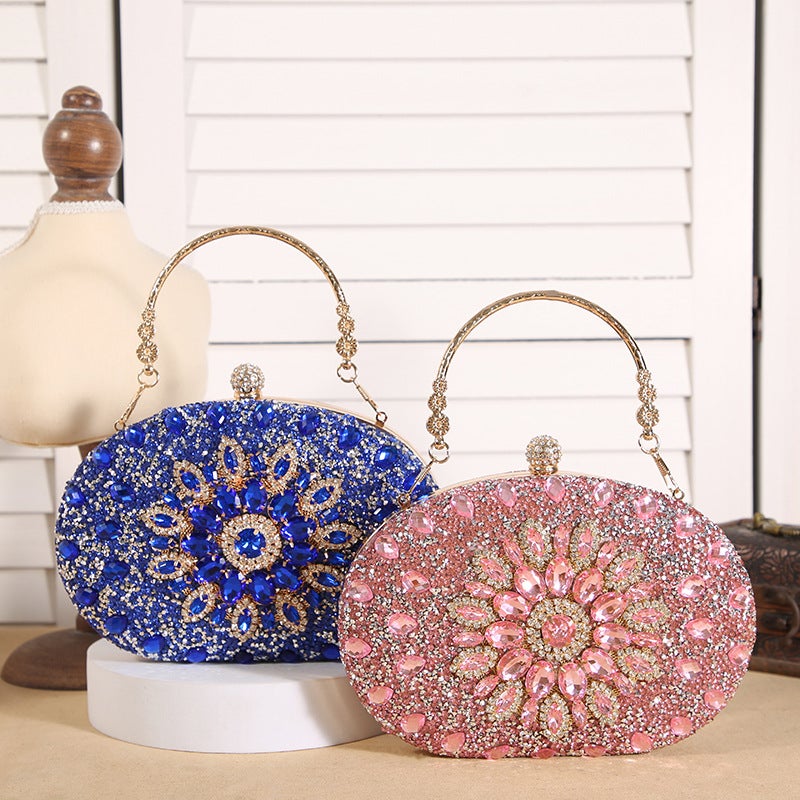 Explosions Sunflower Evening Bag Fashion Banquet Clutch Bag Dress Evening Bag Diamond-Studded Bag Party Bag - Image 2