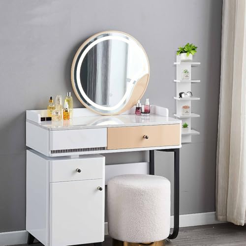 YEXEXINM 2 Pack 5 Tier Wall Shelf Unit - Narrow Smooth Laminate Finish - Vertical Column Wall Decor Mount Floating Storage Home Decor Organizer Tall Tower Utility Shelf for Bedrooms, Living Rooms,White - Image 3