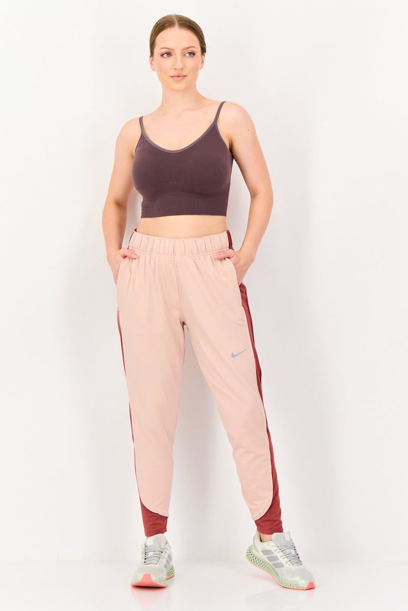 Nike Women Therma Fit Brand Logo Running Sweatpants, Pink - Image 4