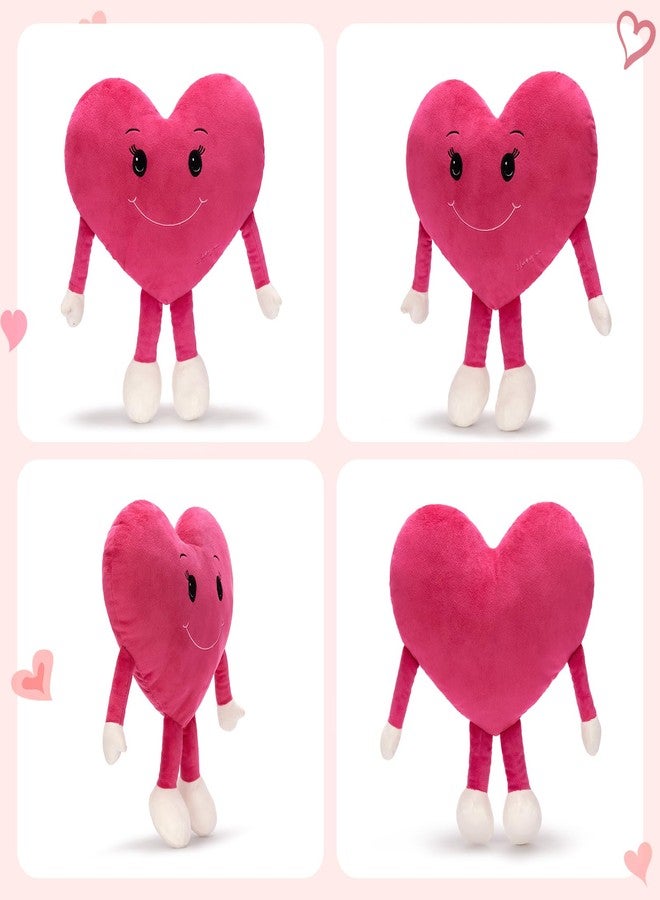 MaoGoLan Valentines Heart Plush Throw Pillow, Cute Pink Heart Doll Stuffed for Decorations, 11 inches Soft and Love Throw Pillow for Wife,Girlfriend,Boyfriend,Lover Gifts - Image 4