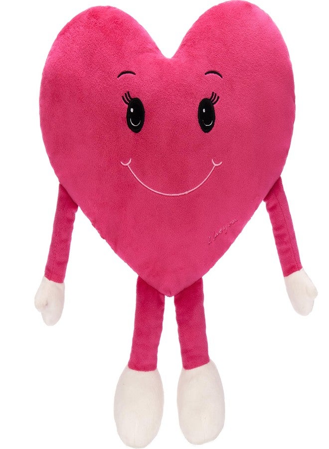 MaoGoLan Valentines Heart Plush Throw Pillow, Cute Pink Heart Doll Stuffed for Decorations, 11 inches Soft and Love Throw Pillow for Wife,Girlfriend,Boyfriend,Lover Gifts - Image 1
