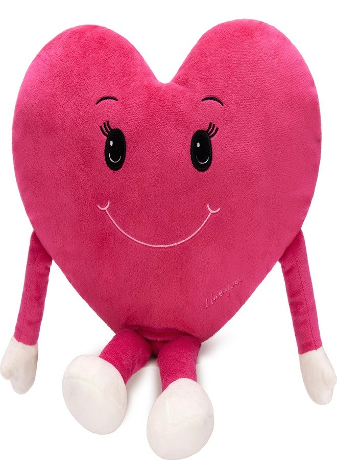 MaoGoLan Valentines Heart Plush Throw Pillow, Cute Pink Heart Doll Stuffed for Decorations, 11 inches Soft and Love Throw Pillow for Wife,Girlfriend,Boyfriend,Lover Gifts - Image 5
