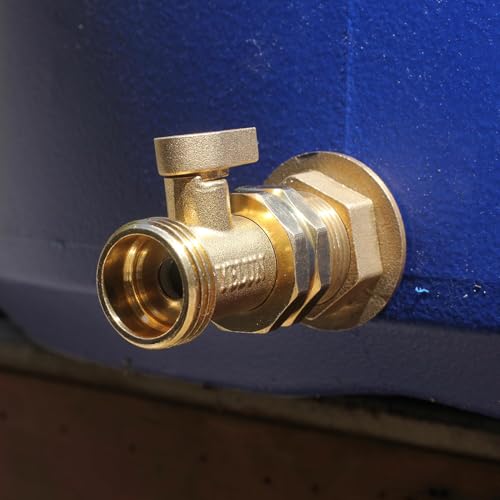YELUN Garden hose shut off Valve- 3/4”Heavy Duty Brass Shut Off ball Valve Garden Hose Connector 2 Set - Image 3