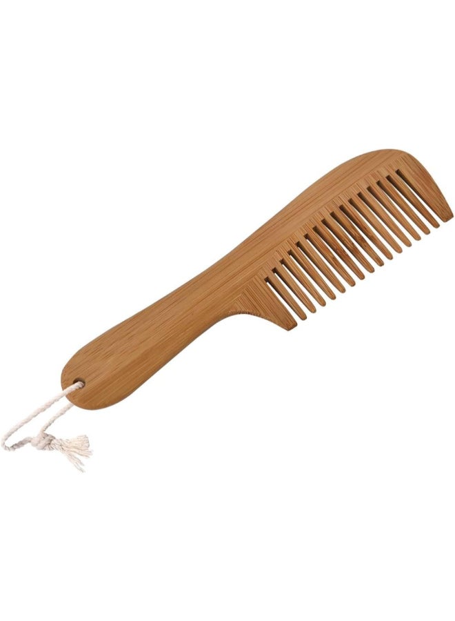 تيندانس مشط شعر من الخيزران المتين والقوي بمقبض، باللون البني 19 × 9 سم 75545195 - Image 2