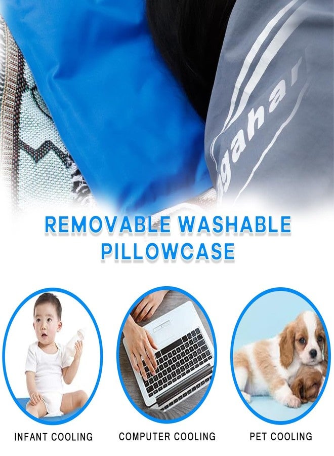 Couleurs Cooling Pad Mat for Pillow - Cold Injuries Relief, Perfect for Night Sweats, Migraines, Fevers, Hot Flashes - Reusable (Blue) - Image 4