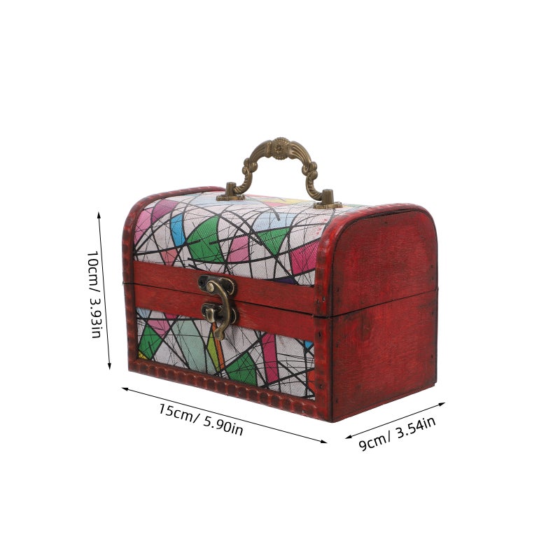 Vintage Jewelry Box Treasure Chest For Keepsakes Souvenirs And Home Decor Small Decorative Storage Box With Lid For Jewelry And Trinkets - Image 3