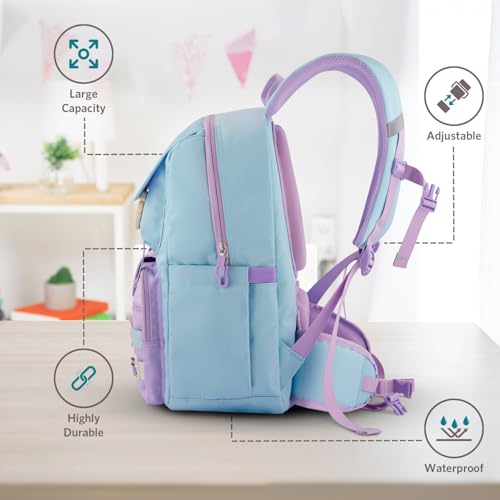 VAYA PRODYGY School Bags for Boys/Girls, 22L Teen Backpack for Class 6 to 10, Waterproof, Spacious, and Stylish, Ideal for Daily Use, Tuition, or Travel, Color - Sky Blue - Image 3
