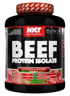 NXT Nutrition NXT Nutrition Beef Protein Isolate Powder - Protein Powder High in Natural Amino Acids - Paleo, Keto Friendly - Dairy and Gluten Free - Muscle Recovery | 1.8kg (Watermelon & Strawberry)  - Image 1