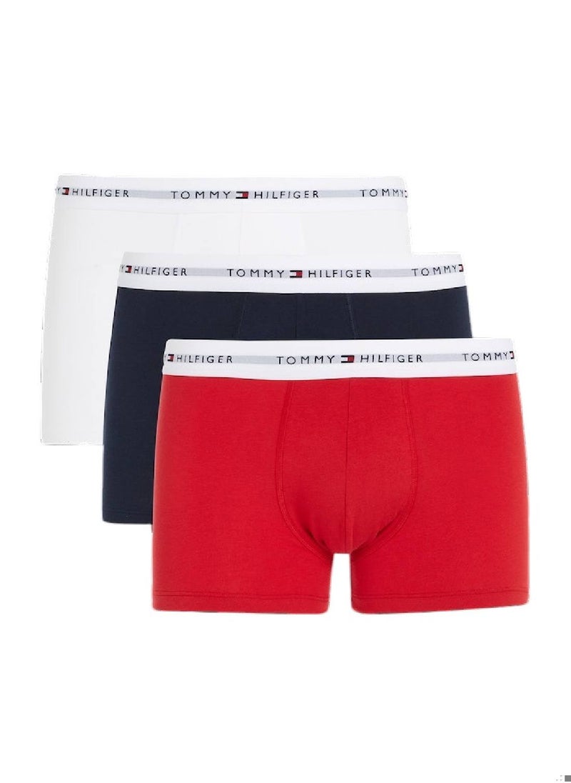 TOMMY HILFIGER Men's 3 Pack Trunks - Cotton, Multicolor  - Image 1
