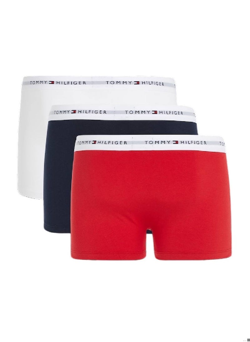 TOMMY HILFIGER Men's 3 Pack Trunks - Cotton, Multicolor  - Image 3