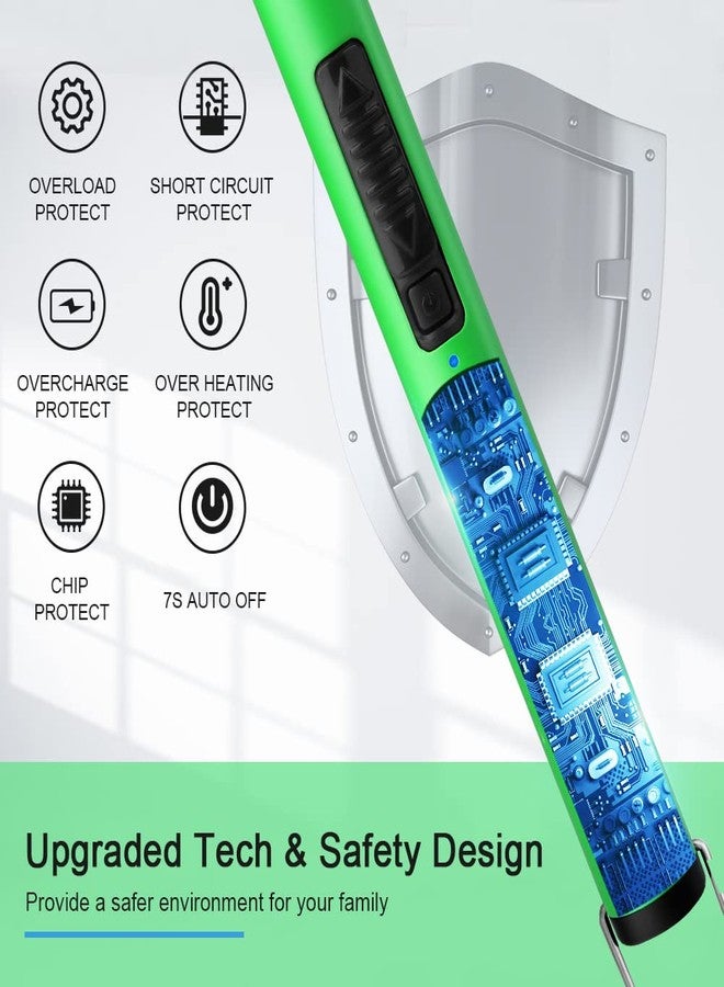 SUPRUS Fluorescent Lighter Glows in The Dark 360°Flexible Neck USB Rechargeable Windproof Triple Safety for Candle Cooking BBQ in Party (Green) - Image 4