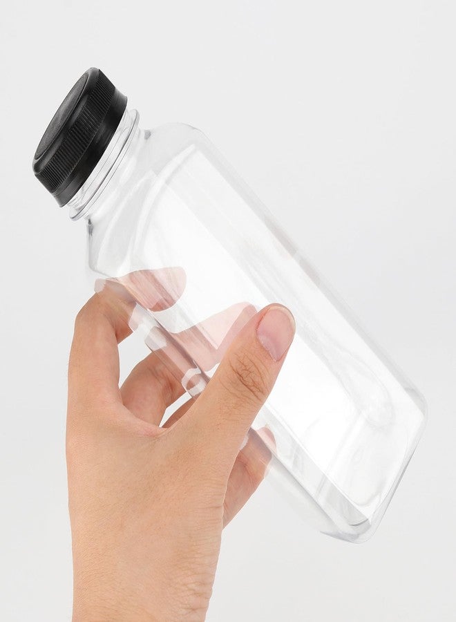 MOUYAT 24 Pack 14oz Plastic Juice Bottles with Caps, 400ml Clear Plastic Sensory Bottles with Leakproof Lids, Reusable Empty Juice Smoothie Containers Bulk for Water, Homemade Beverages Storage - Image 5