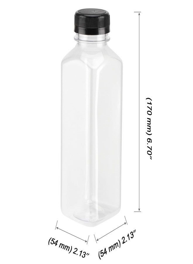 MOUYAT 24 Pack 14oz Plastic Juice Bottles with Caps, 400ml Clear Plastic Sensory Bottles with Leakproof Lids, Reusable Empty Juice Smoothie Containers Bulk for Water, Homemade Beverages Storage - Image 2