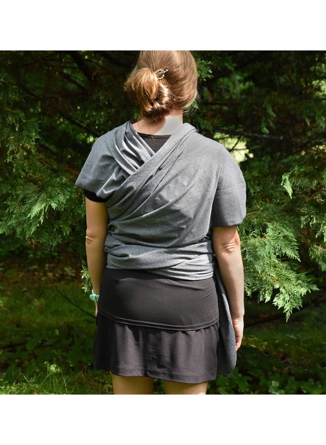Simply Essential Solutions Baby Carrier Wrap Soft Stretchy Cotton Baby Wrap Baby Sling Nursing Cover Up For Use With Newborntoddler: Evenly Distributes Weight For More Comfortable Carrying (Dark Grey) - Image 4