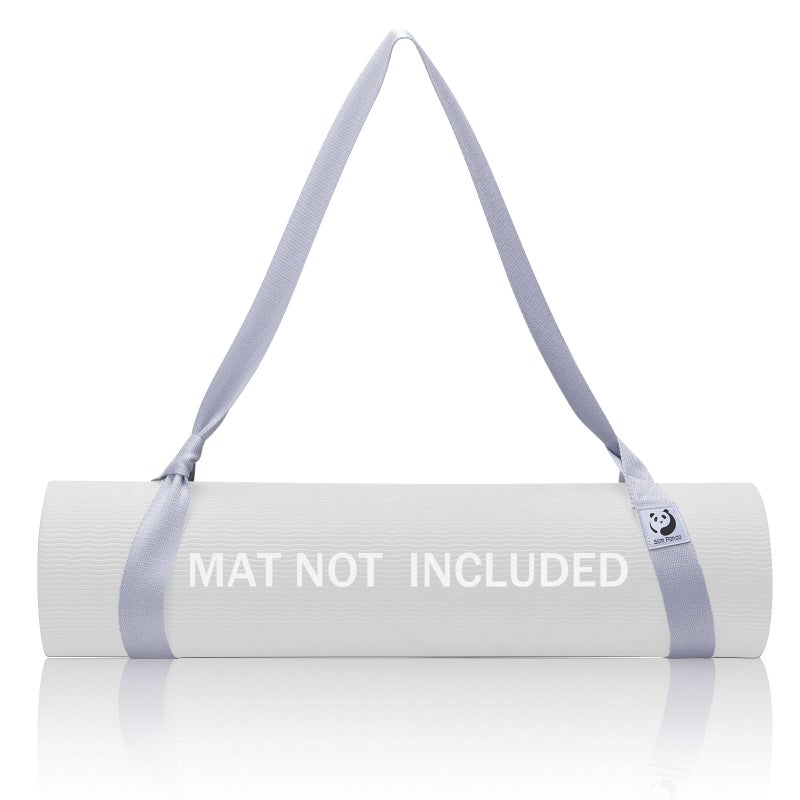 Slim Panda Yoga Mat Straps for Carrying, Adjustable Yoga Mat Carrier Sling Fits All Mats(Mat Not Included)(Light Grey) - Image 1