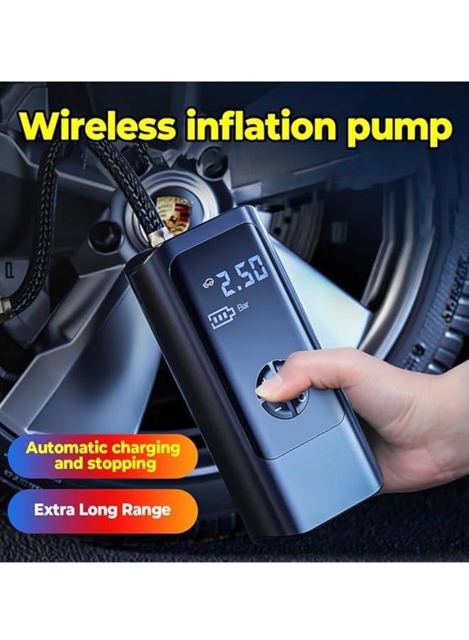 Tire Inflator Compressor, 8000mAh Cordless Rechargeable Car Tire Inflator, 150PSI Tire Inflator Air Compressor, Car Tire Pump for Cars, Motorcycles, Balls and Bicycles - Image 2