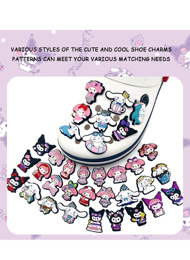 Beyond 37 Pcs Shoe Decoration Charms, PVC Cartoon Crocs Accessories Shoe Charms, Hole Shoe Buckle Party (Colorful) - Image 3