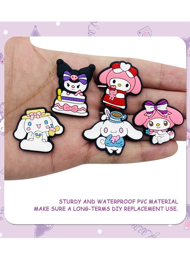 Beyond 37 Pcs Shoe Decoration Charms, PVC Cartoon Crocs Accessories Shoe Charms, Hole Shoe Buckle Party (Colorful) - Image 4